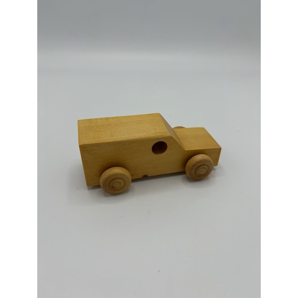 Vintage Handmade Wooden Toy Truck / Mail‎ Van Vehicle Toy Cars 4.5" Collectible